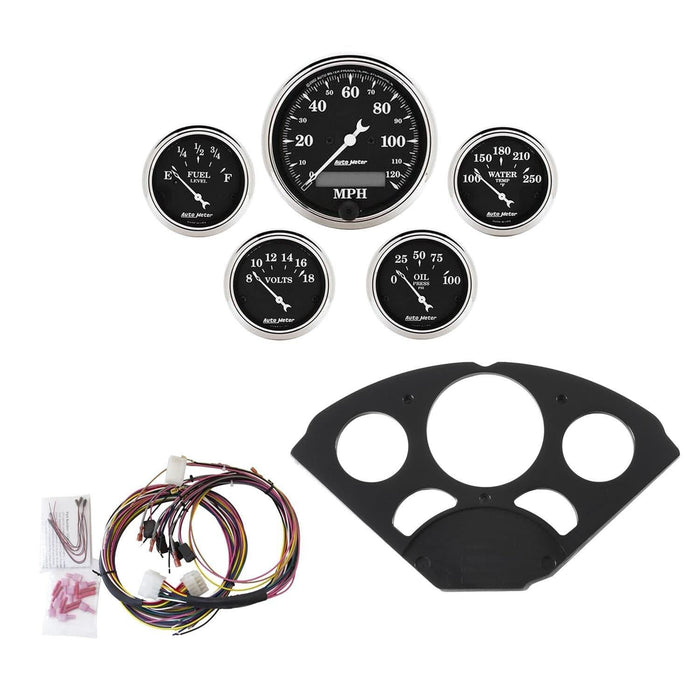AutoMeter AutoMeter Old Tyme Black Series Instrument Clusters 7055-OTB Autofit