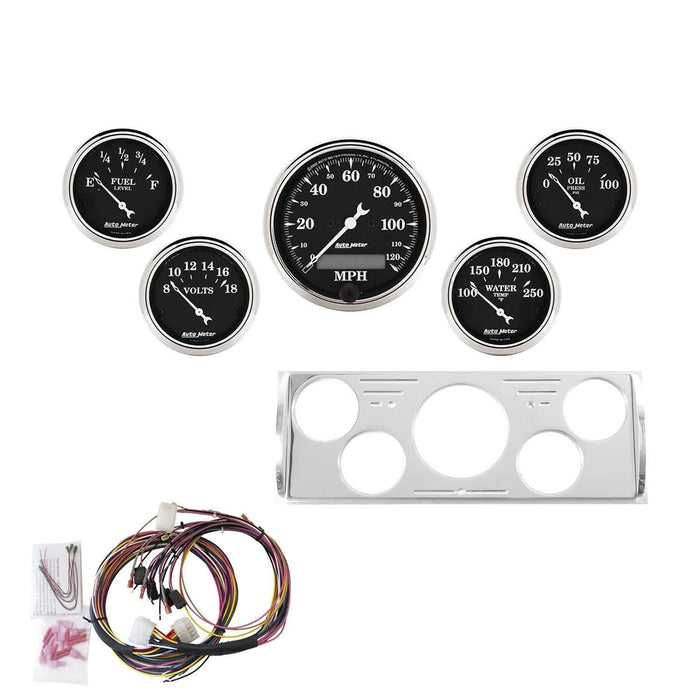 AutoMeter AutoMeter Old Tyme Black Series Instrument Clusters 7057-OTB Autofit