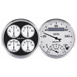 AutoMeter AutoMeter Old Tyme White II Analog Gauge Kits 1203 Autofit
