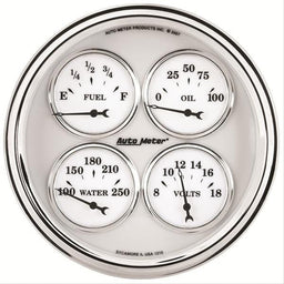 AutoMeter AutoMeter Old Tyme White II Analog Gauge Kits 1210 Autofit