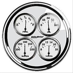 AutoMeter AutoMeter Old Tyme White II Analog Gauge Kits 1213 Autofit