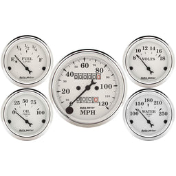 AutoMeter AutoMeter Old Tyme White Series Analog Gauge Kits 1601 Autofit