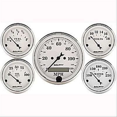 AutoMeter AutoMeter Old Tyme White Series Analog Gauge Kits 1602 Autofit