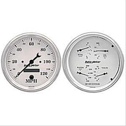 AutoMeter AutoMeter Old Tyme White Series Analog Gauge Kits 1603 Autofit