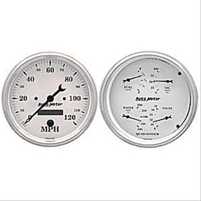AutoMeter AutoMeter Old Tyme White Series Analog Gauge Kits 1603 Autofit