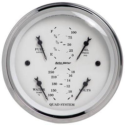 AutoMeter AutoMeter Old Tyme White Series Analog Gauge Kits 1612 Autofit