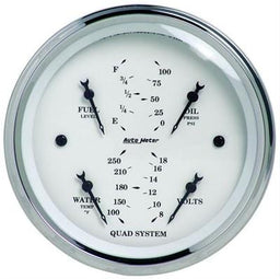 AutoMeter AutoMeter Old Tyme White Series Analog Gauge Kits 1614 Autofit