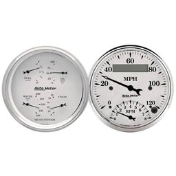AutoMeter AutoMeter Old Tyme White Series Analog Gauge Kits 1620 Autofit
