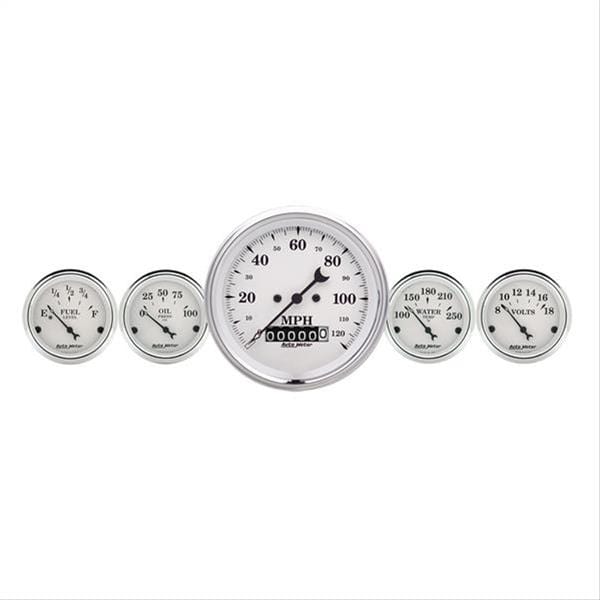 AutoMeter AutoMeter Old Tyme White Series Analog Gauge Kits 1640 Autofit