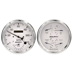 AutoMeter AutoMeter Old Tyme White Series Analog Gauge Kits 1652 Autofit
