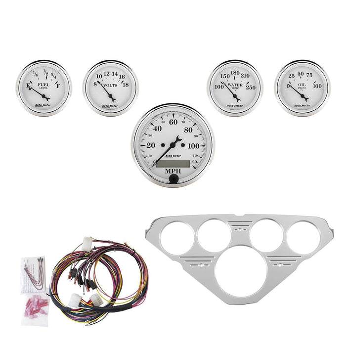 AutoMeter AutoMeter Old Tyme White Series Instrument Clusters 7036-OTW Autofit