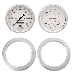 AutoMeter AutoMeter Old Tyme White Series Instrument Clusters 7037-08 Autofit