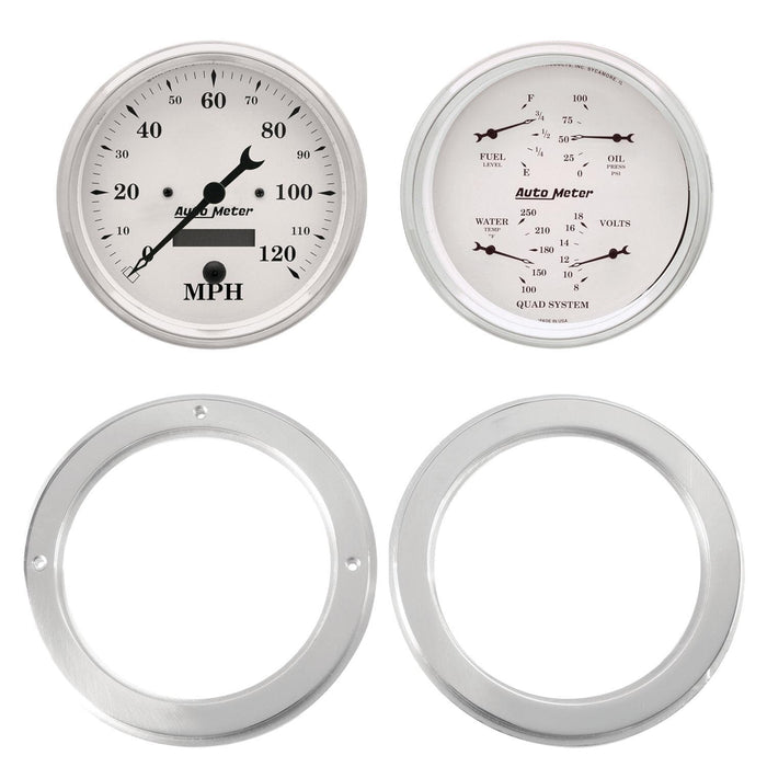 AutoMeter AutoMeter Old Tyme White Series Instrument Clusters 7037-08 Autofit