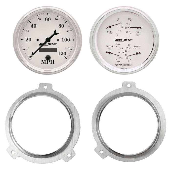 AutoMeter AutoMeter Old Tyme White Series Instrument Clusters 7038-08 Autofit