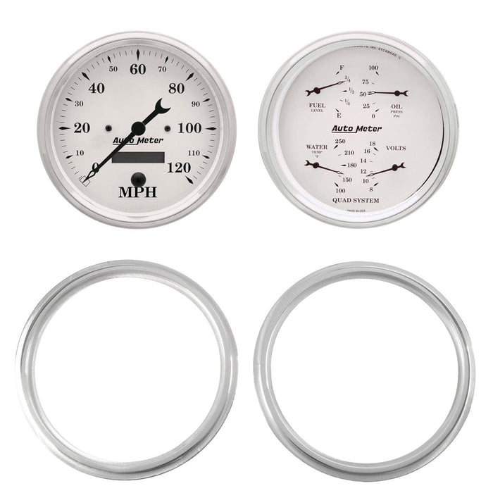 AutoMeter AutoMeter Old Tyme White Series Instrument Clusters 7039-08 Autofit