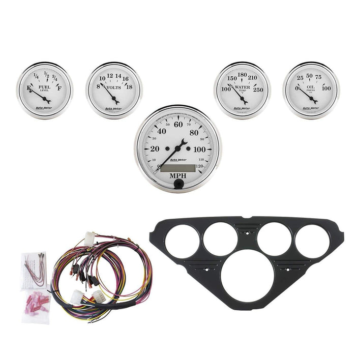 AutoMeter AutoMeter Old Tyme White Series Instrument Clusters 7049-OTW Autofit