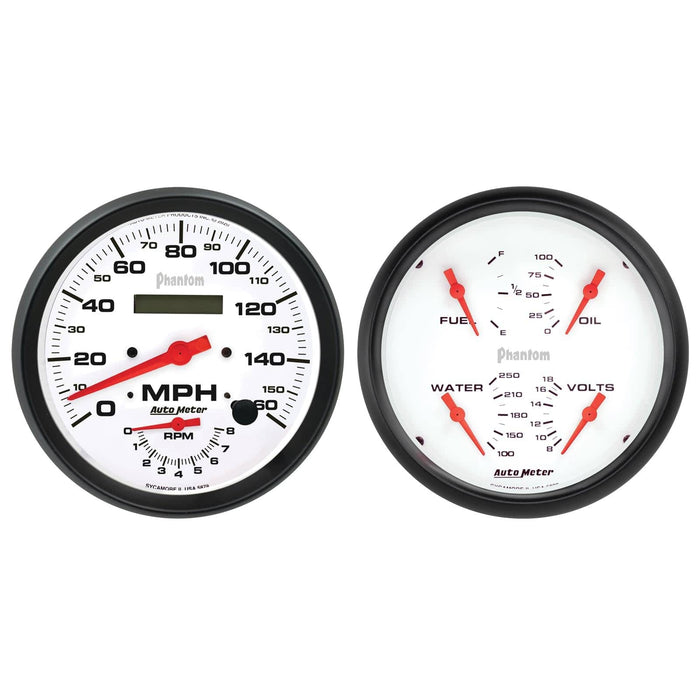 AutoMeter AutoMeter Phantom Analog Gauge Kits 5805 Autofit