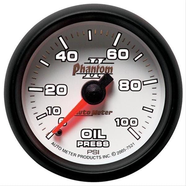 AutoMeter AutoMeter Phantom II Analog Gauges 7521 Autofit