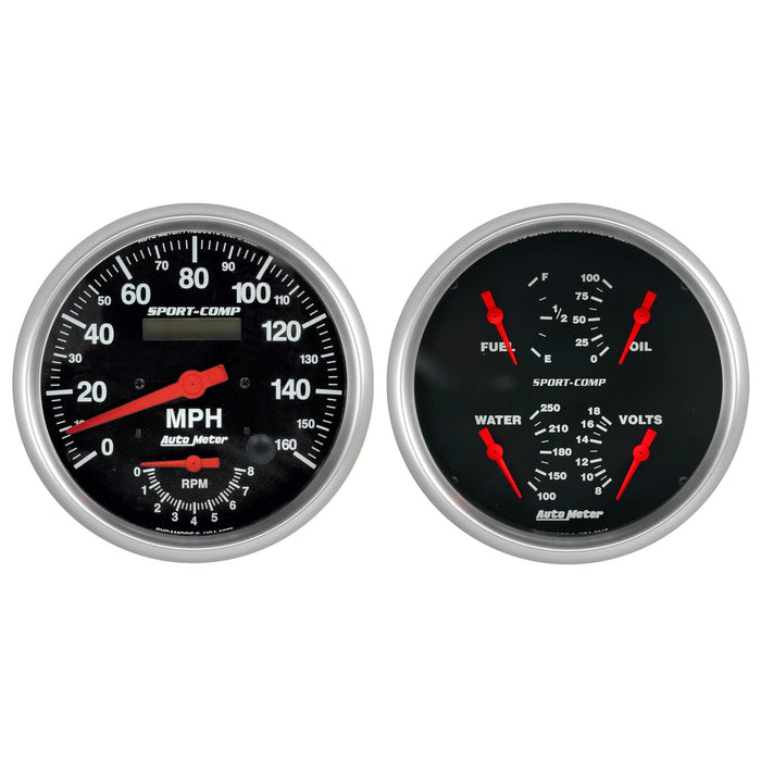 AutoMeter AutoMeter Sport-Comp Analog Gauge Kits 3505 Autofit