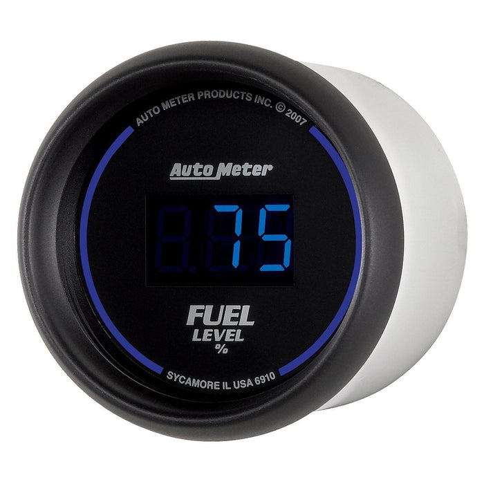 AUTOMETER In-dash, 2-1/16", Programmable, 0-280 ohm, Adjustable Scale w/ 7 pre- Cobalt Digital Series Fuel Level Gauge AU6910 Autofit