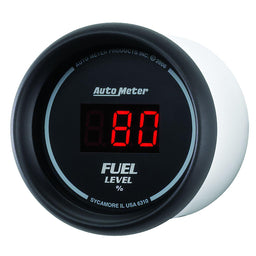 AUTOMETER In-dash, 2-1/16", Programmable, 0-280 ohm, Adjustable Scale w/ 7 pre- Sport-Comp Digital Series Fuel Level Gauge AU6310 Autofit