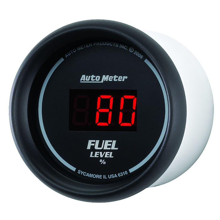 AUTOMETER In-dash, 2-1/16", Programmable, 0-280 ohm, Adjustable Scale w/ 7 pre- Sport-Comp Digital Series Fuel Level Gauge AU6310 Autofit