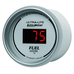 AUTOMETER In-dash, 2-1/16", Programmable, 0-280 ohm, Adjustable Scale w/ 7 pre- Ultra-Lite Digital Series Fuel Level Gauge AU6510 Autofit