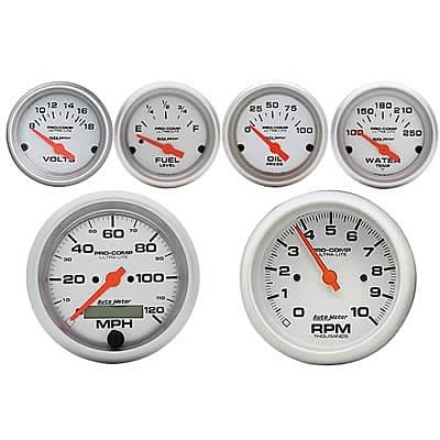 AutoMeter Summit Racing™ AutoMeter Ultra-Lite Analog Gauge Pro Packs 07-0002 Autofit