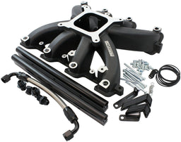 Automotive Fittings GM LS Rectangle Port Carburettor Street Single Plane EFI Intake Manifold, Black Finish GM LS Rectangle Port Carburettor Street Single Plane EFI Intake Manifo Autofit