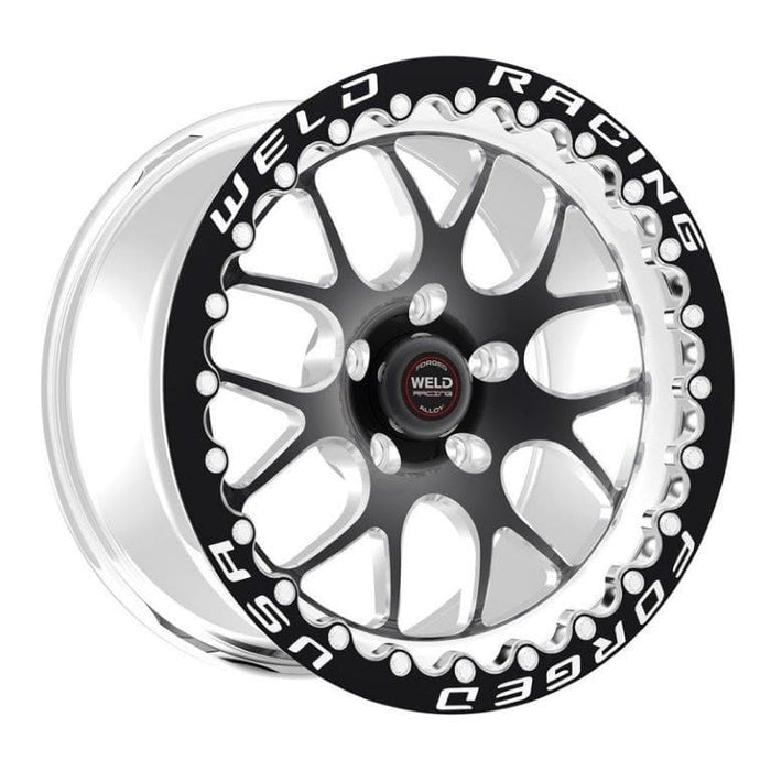 Automotive Fittings RT-S S77 15 x 8.33" Wheel, Polished with Black Center and Single Beadlock for M/T RT-S S77 15 x 8.33" Wheel, Polished with Black Center and Single Beadl Autofit