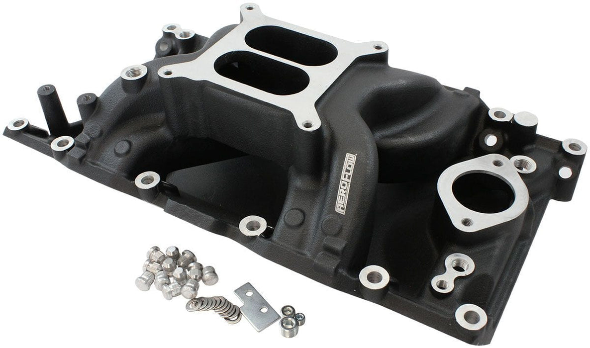 Automotive Fittings Small Block Chrysler Air Gap Dual Plane Intake Manifold, Black Finish Small Block Chrysler Air Gap Dual Plane Intake Manifold, Black Finish Autofit