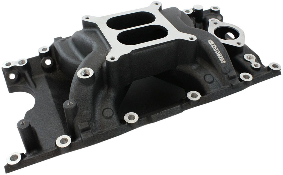 Automotive Fittings Small Block Chrysler Air Gap Dual Plane Intake Manifold, Black Finish Small Block Chrysler Air Gap Dual Plane Intake Manifold, Black Finish Autofit