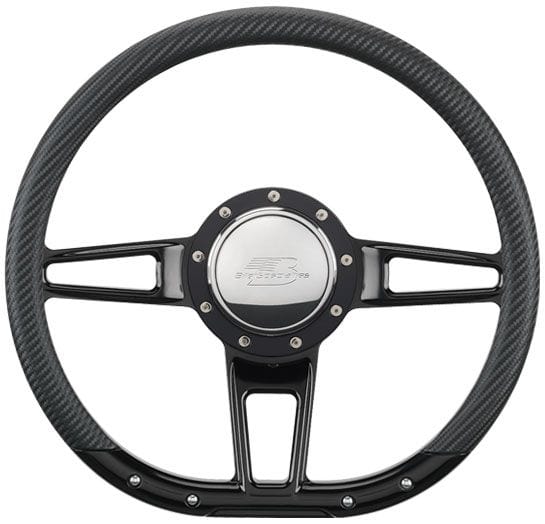 Billet Billet Billet 14" FORMULA D-Shaped Steering Wheel (BSBLK29409) Autofit
