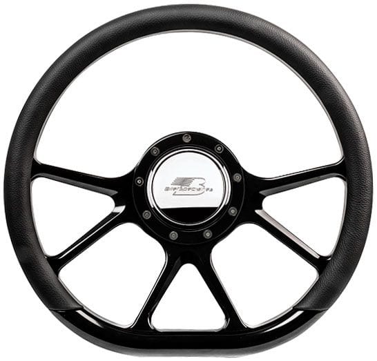 Billet Billet Billet 14" PRISM D-Shaped Steering Wheel (BSBLK29475) Autofit