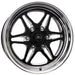 Billet Specialties Billet Specialties AMC46 Lonestar Black Satin Custom Order Wheels AMCB46750 Autofit