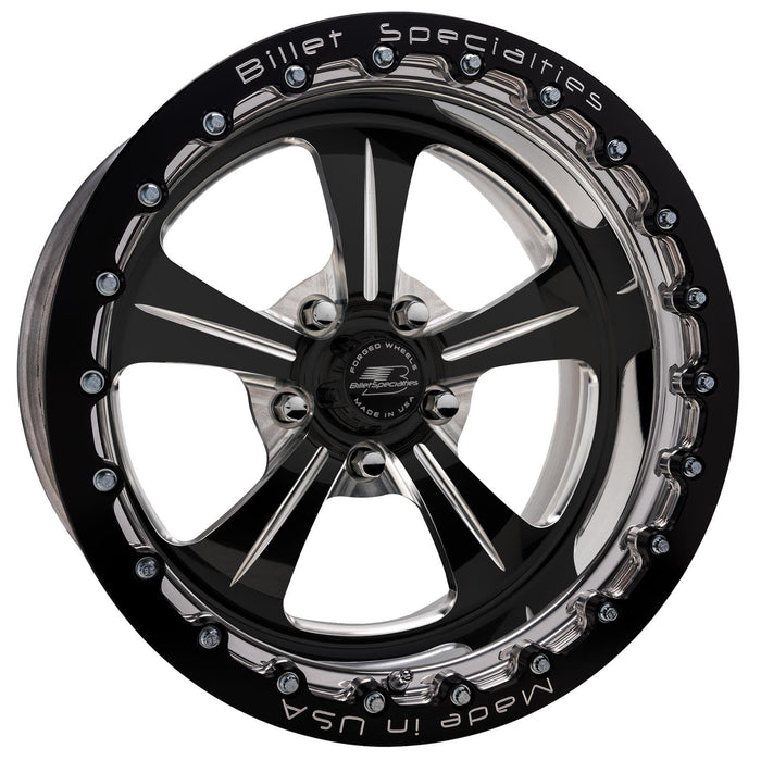Billet Specialties Billet Specialties AMC70 Fineline Single Beadlock Black Satin Custom Order Wheels AMCB70SB580 Autofit