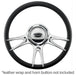 Billet Specialties Billet Specialties Half-Wrap Steering Wheels P30017 Autofit