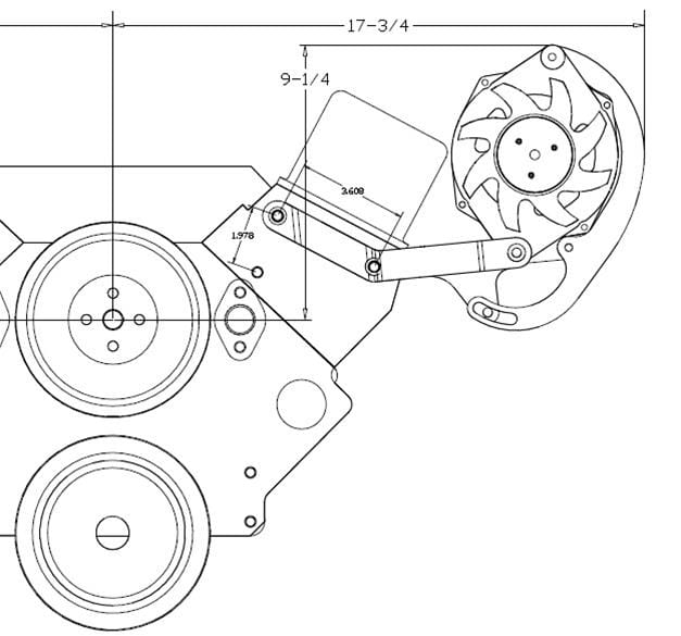 Billet Specialties Billet Specialties Independent Side-Mount Compressor Brackets 10421 Autofit