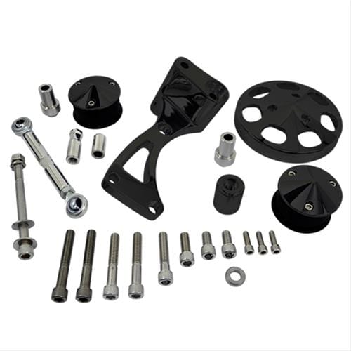 Billet Specialties Billet Specialties Serpentine Conversion Air Conditioning Add-On Kits BLKFM1325 Autofit