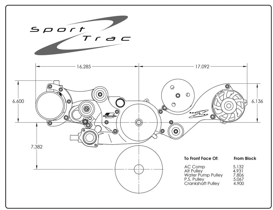 Billet Specialties Billet Specialties Sport Trac Serpentine Systems 12500 Autofit