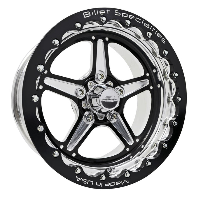 Billet Specialties Billet Specialties Street Lite Black Single Beadlock Wheels BRSB35126145N Autofit