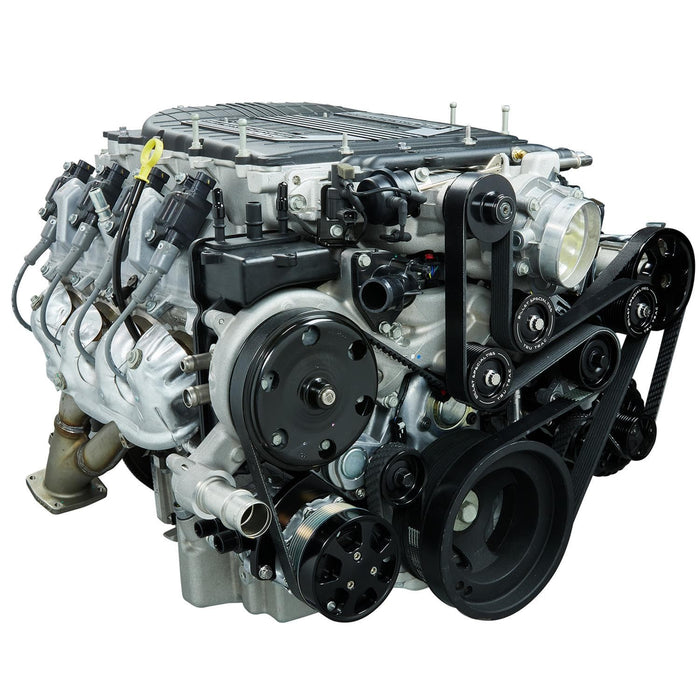 Billet Specialties Billet Specialties Tru Trac Gen V LT4 Serpentine Systems with A/C BLK13500 Autofit