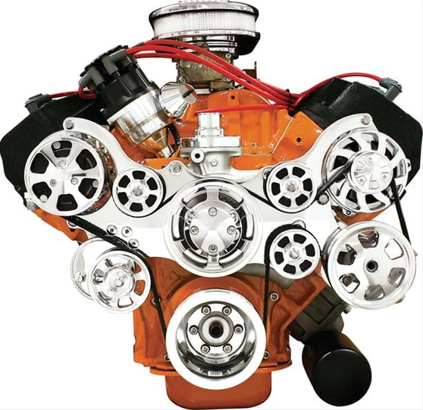 Billet Specialties Billet Specialties Tru Trac Serpentine Systems with A/C 14800 Autofit