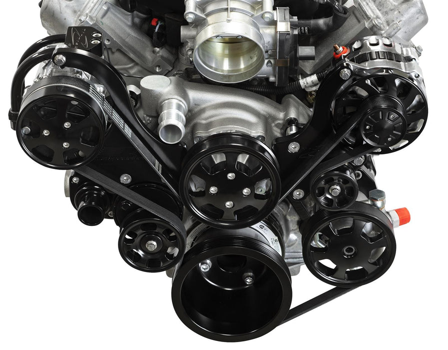 Billet Specialties Billet Specialties Tru Trac Serpentine Systems with A/C BLK13550 Autofit