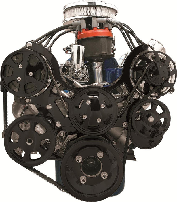 Billet Specialties Billet Specialties Tru Trac Serpentine Systems with A/C BLK13600 Autofit