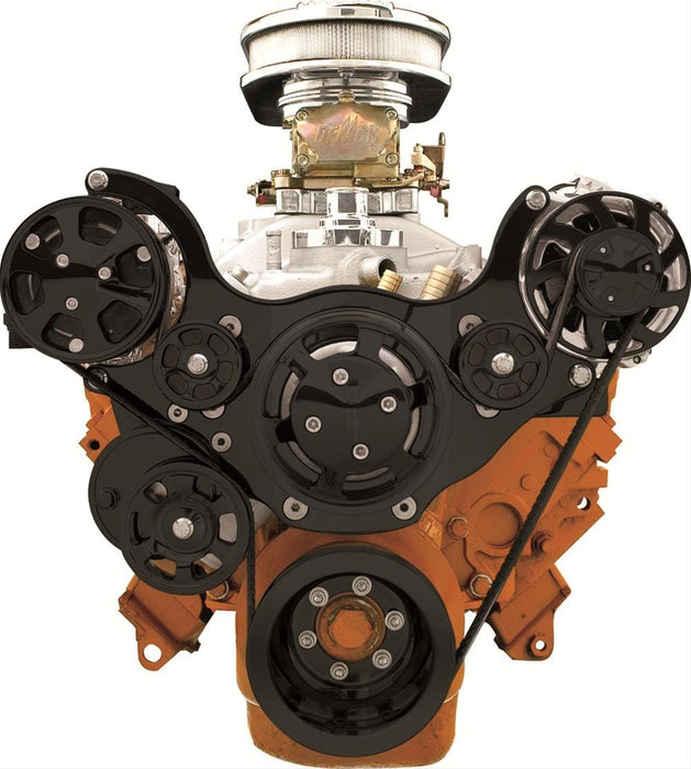 Billet Specialties Billet Specialties Tru Trac Serpentine Systems with A/C BLK13820 Autofit