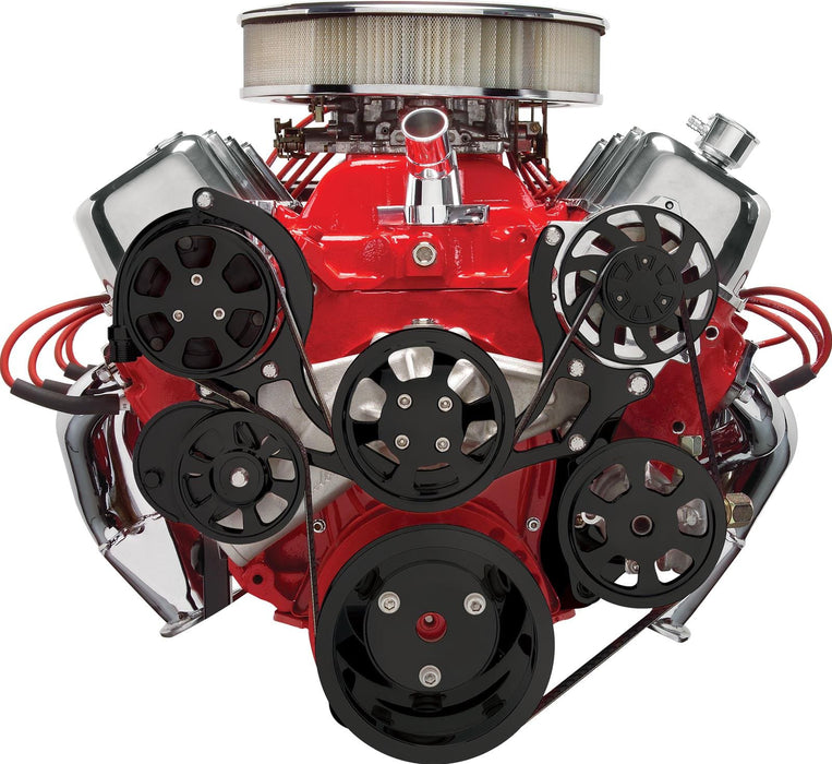 Billet Specialties Billet Specialties Tru Trac Serpentine Systems with A/C BLK14220P Autofit