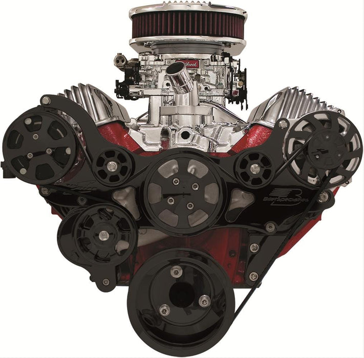 Billet Specialties Billet Specialties Tru Trac Serpentine Systems with A/C BLK14420 Autofit