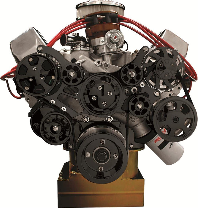 Billet Specialties Billet Specialties Tru Trac Serpentine Systems with A/C BLK14600 Autofit