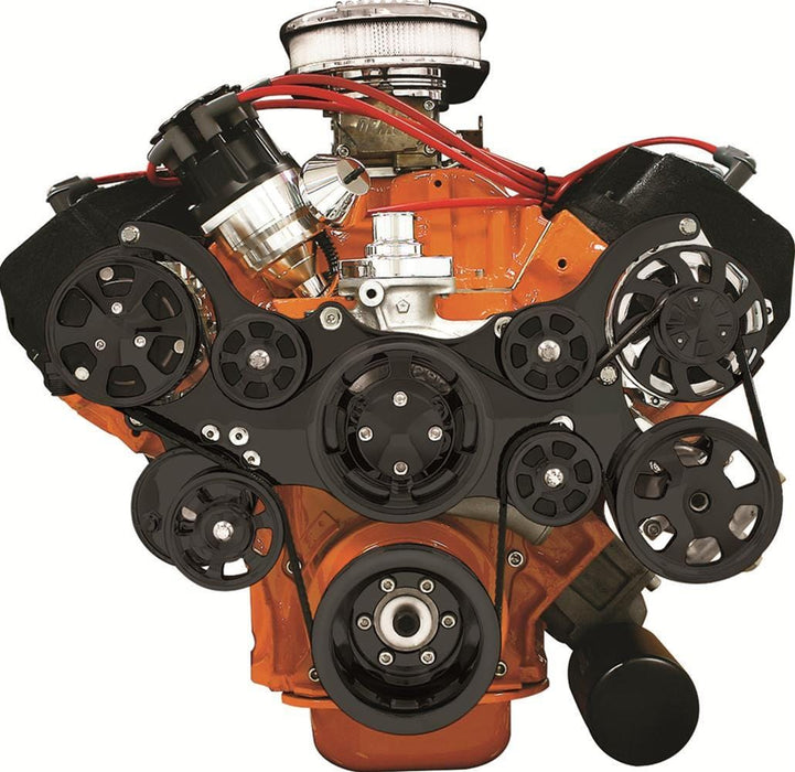 Billet Specialties Billet Specialties Tru Trac Serpentine Systems with A/C BLK14800PA Autofit